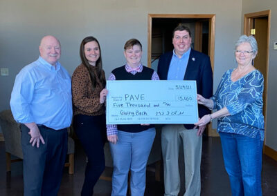 WCA Services, Inc. Presents Charitable Donation to Domestic Violence Shelter, PAVE, in Dodge Co. at Event with  JFC Co-Chair Rep. Mark Born